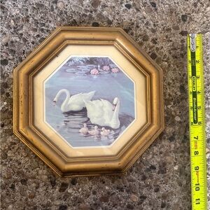 Elegant Gold Framed Swan Wall Art